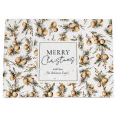 Festivals Wasserfarbe Gold Folies Weihnachten Große Geschenktüte (Vorderseite)