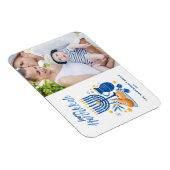 Festivals Wasserfarbe Menorah Happy Hanukkah Foto Magnet (Rechte Seite)
