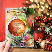 Festivals Wasserfarbe mit Bow Acryleinladungen