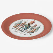 Festivals Wasserfarbe Nutcracker Party Pappteller (Schrägansicht)