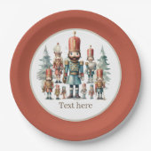 Festivals Wasserfarbe Nutcracker Party Pappteller (Vorderseite)