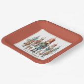 Festivals Wasserfarbe Nutcracker Party Pappteller (Gewinkelt)