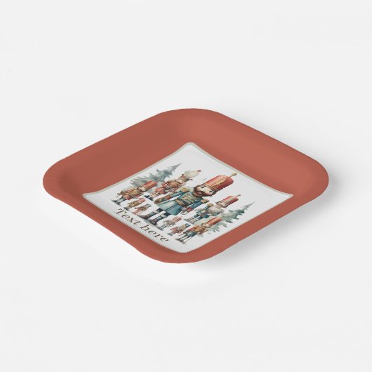 Festivals Wasserfarbe Nutcracker Party Pappteller (Gewinkelt)