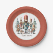 Festivals Wasserfarbe Nutcracker Party Pappteller (Vorderseite)