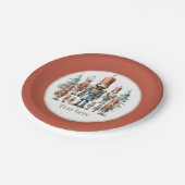 Festivals Wasserfarbe Nutcracker Party Pappteller (Schrägansicht)