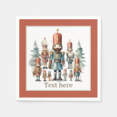 Festivals Wasserfarbe Nutcracker Party Serviette (Vorderseite)