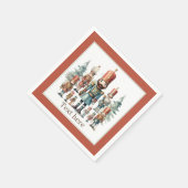 Festivals Wasserfarbe Nutcracker Party Serviette (Ecke)