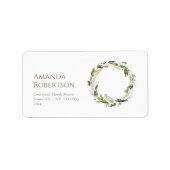 Festivals Wasserfarben Adressaufkleber (Vorne)