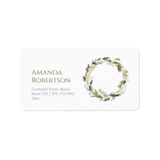 Festivals Wasserfarben Adressaufkleber (Vorne)