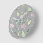 Festivals Wasserfarben Blume 2 Runde Wanduhr (Winkel)