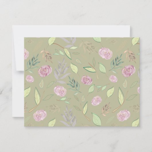 Festivals Wasserfarben - Blume 5 Mitteilungskarte (Vorderseite)