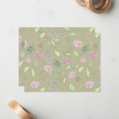 Festivals Wasserfarben - Blume 5 Mitteilungskarte (Vorderseite/Rückseite Beispiel)