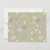 Festivals Wasserfarben - Blume 5 Mitteilungskarte (Rückseite)