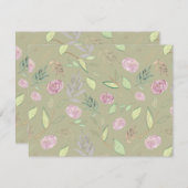 Festivals Wasserfarben - Blume 5 Mitteilungskarte (Vorne/Hinten)