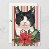 Festivals Wasserfarben Katze Ferienkarte (Vorne/Hinten)