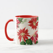 Festivals Weihnachten Poinsettia Floral Tasse (Links)