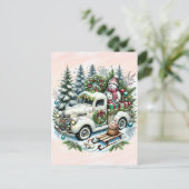 Festivals | Weihnachtslieferung nach Jahrgang Feiertagspostkarte (Stehend Vorderseite)