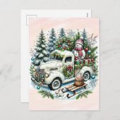 Festivals | Weihnachtslieferung nach Jahrgang Feiertagspostkarte (Vorne/Hinten)