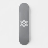 Festivals White Nordic Snowflake Grau Hintergrund Skateboard (Vorne)