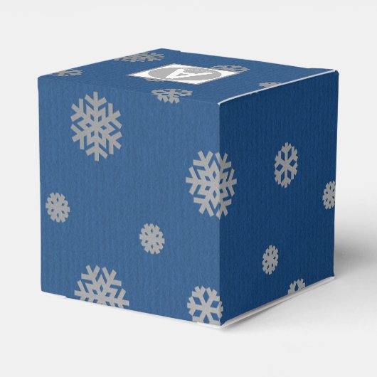 Festivals Winter Silver Blue Schneeflocken Corpora Geschenkschachtel (Rückseite)