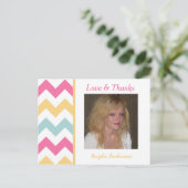 Festivals Zickzack: Foto Danke, Postcard Postkarte (Stehend Vorderseite)