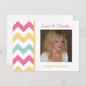 Festivals Zickzack: Foto Danke, Postcard Postkarte (Vorne/Hinten)