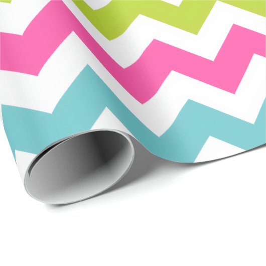 Festivals Zickzack Muster - Retro Holiday Streifen Geschenkpapier (Rolleneckpunkt)