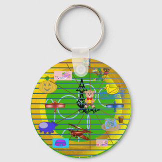 Festivals zum Cartoon Schlüsselanhänger