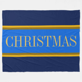 Festivals Zwei Tone Blue CHRISTMAS Racing Streifen Fleecedecke