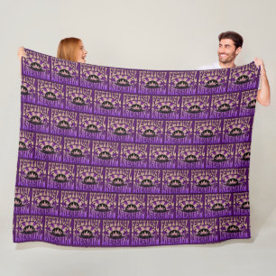Festivalträume Vintage Retro Braun-Mauve Fleecedecke