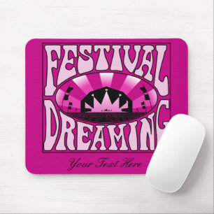 Festivalträume Vintage Retro Rosa-Schwarz + rosa Mousepad