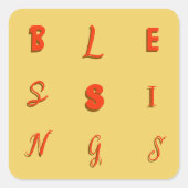 Festivaltyp "Segnungen" Gold-Umschlag Aufkleber (Vorderseite)