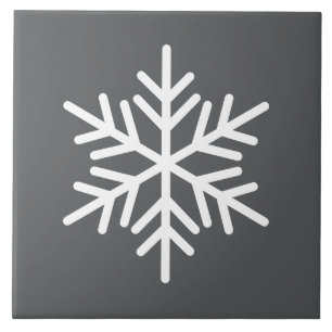 Festivalweißer nordischer Schneeflocken auf modern Fliese