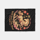 Festive 2026 Crazy Horse Lady Wild Soul Calm Heart Fleecedecke (Vorderseite (Horizontal))
