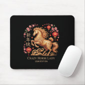 Festive 2026 New Year Crazy Horse Lady Fortune Cow Mousepad (Mit Mouse)