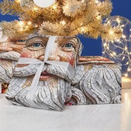 Festive 3D-Mosaik-Weihnachtsgeschenk-Verpackungsro Geschenkpapier
