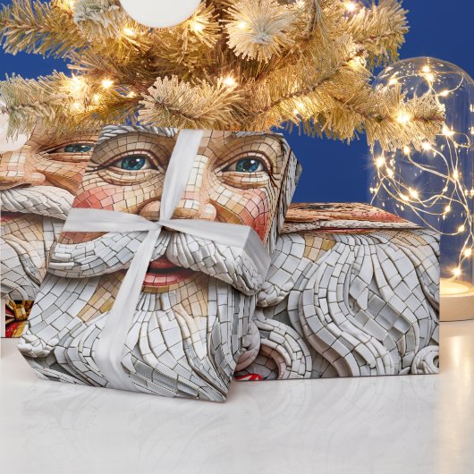 Festive 3D-Mosaik-Weihnachtsgeschenk-Verpackungsro Geschenkpapier (Feiertage)