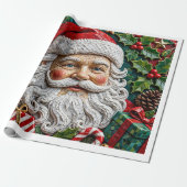 Festive 3D-Mosaik-Weihnachtsgeschenk-Verpackungsro Geschenkpapier (Ungerollt)