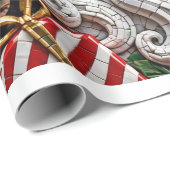 Festive 3D-Mosaik-Weihnachtsgeschenk-Verpackungsro Geschenkpapier (Rolleneckpunkt)