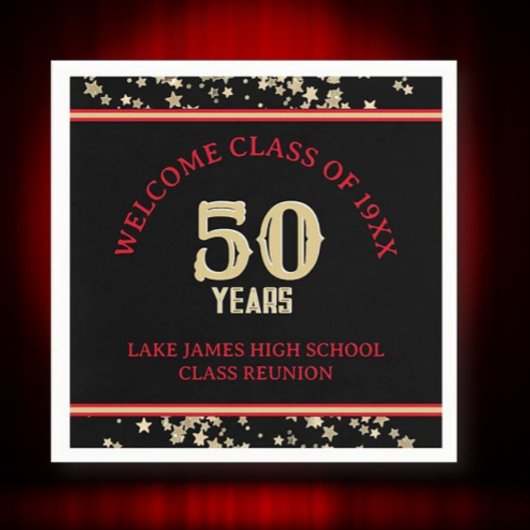 Festive 50. Klasse Wiedersehen-Party Serviette