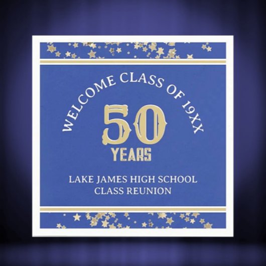 Festive 50. Klasse Wiedersehen-Party Serviette