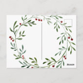 Festive 67 – Bright Christmas Numbers Desig Postkarte (Rückseite)