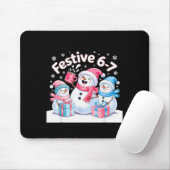 Festive 6 7 Six Seven Meme Christmas Women Men Kid Mousepad (Mit Mouse)