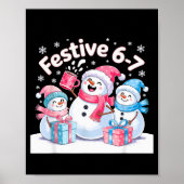 Festive 6 7 Six Seven Meme Christmas Women Men Kid Poster (Vorne)