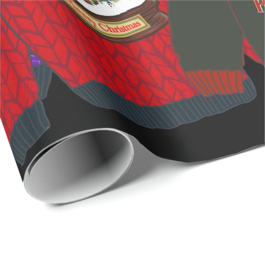 Festive Add Company Logo Ugg Weihnachts-Sweater Geschenkpapier (Rolleneckpunkt)