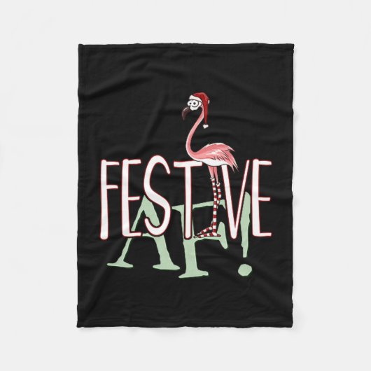 Festive Af Ironic Sarcastic Merry Christmas Flamin Fleecedecke (Vorderseite)