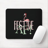 Festive Af Ironic Sarcastic Merry Christmas Flamin Mousepad (Mit Mouse)