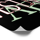 Festive Af Ironic Sarcastic Merry Christmas Flamin Poster (Ecke)