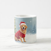 Festive Afghan Hound Christmas Santa Hat Funny Kaffeetasse (Mittel)