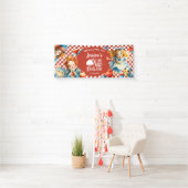 Festive Alice in ONEDERLAND 1st Birthday WELCOME Banner (Insitu)